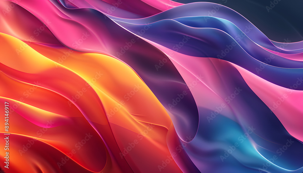 Obraz premium Colorful wallpaper with smooth color transitions