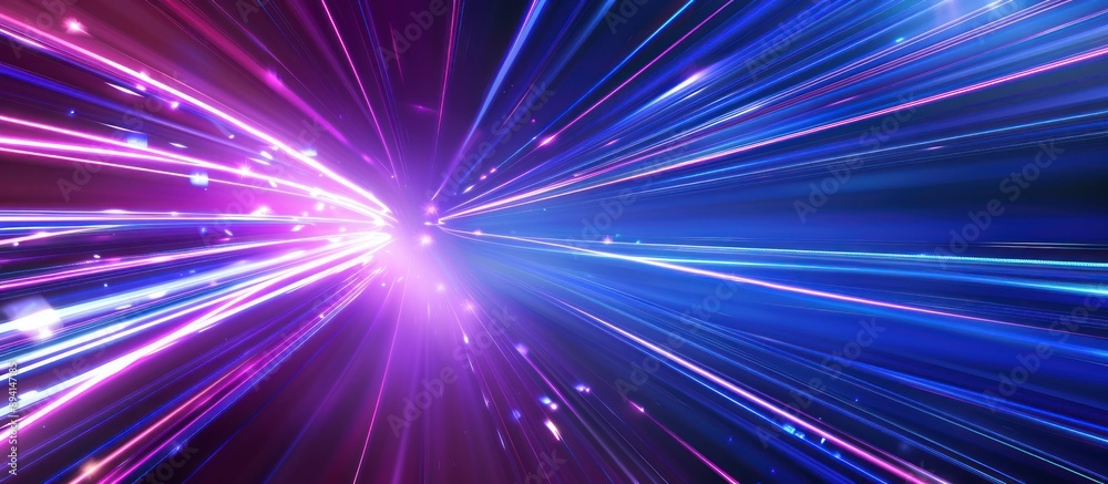 Naklejka premium Abstract Light Streaks - Speed, Energy, and Motion