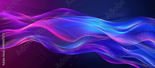 Wallpaper Mural Abstract Wavy Design with Purple and Blue Tones Torontodigital.ca