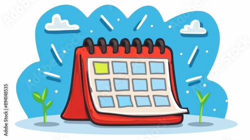 A sleek vector icon representing a calendar for June , ideal for planners and organizational tools. photo