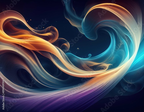 Elegant Abstract Smoke Art: Organic Shapes and Mysterious Trails