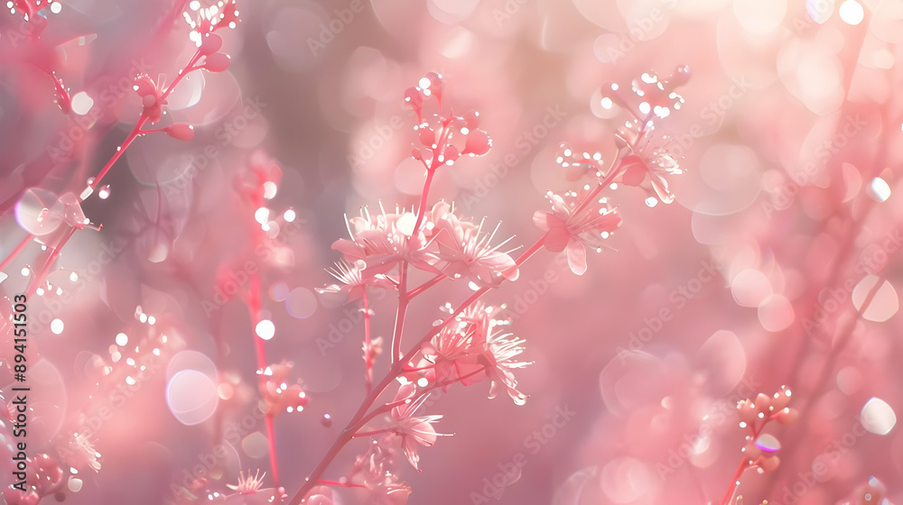 Delicate Pink Flowers in Soft Focus Delicate Pink Flowers in Soft Focus
