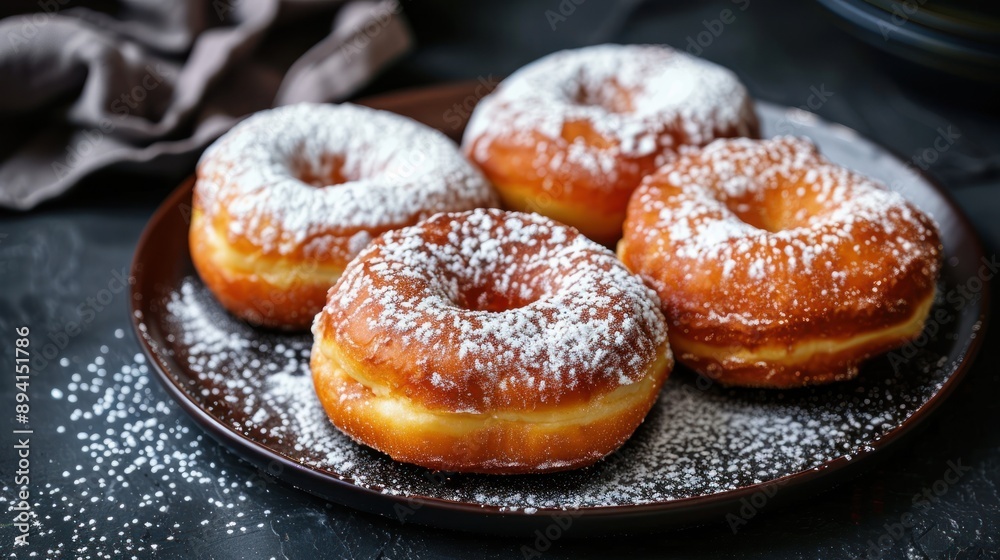 Delicious Powdered Sugar Donuts