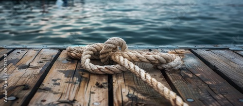 Nautical Rope on Wooden Dock