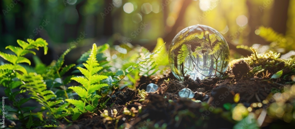 Glass Ball Reflecting the Beauty of Nature Glass Ball Reflecting the Beauty of Nature