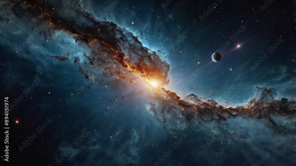 Fototapeta premium Nebula in space, galaxy, universe. Astronomy Wallpaper background