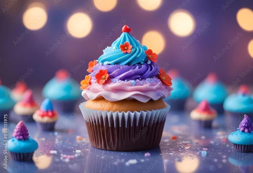 cupcake with frosting designed to look like a miniature fairy garden
cupcake with frosting designed to look like a miniature fairy garden