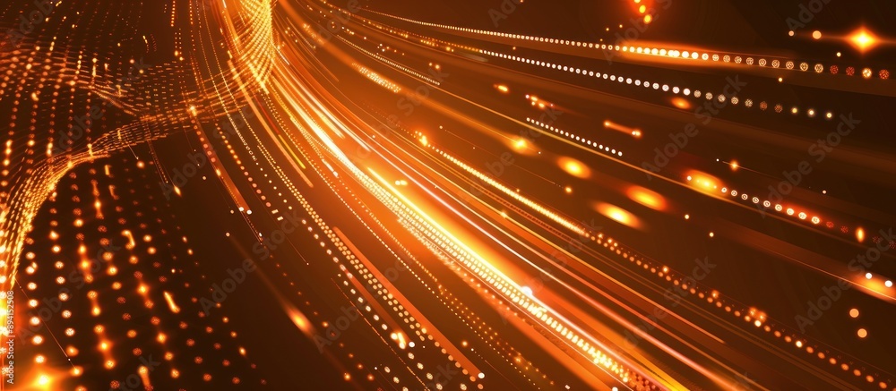Abstract Orange Light Streaks on Black Background Abstract Orange Light Streaks on Black Background