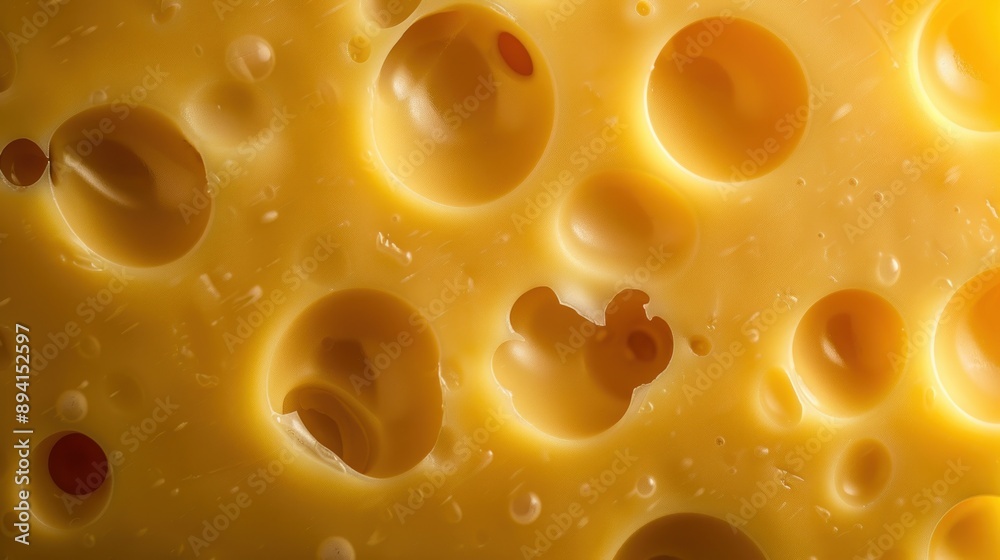 Close-Up of Swiss Cheese Close-Up of Swiss Cheese