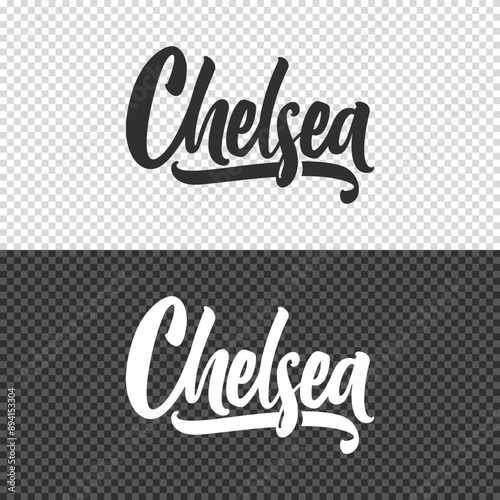 chelsea lettering clipart template design