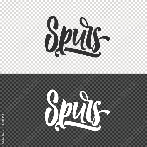 spurs lettering clipart template design