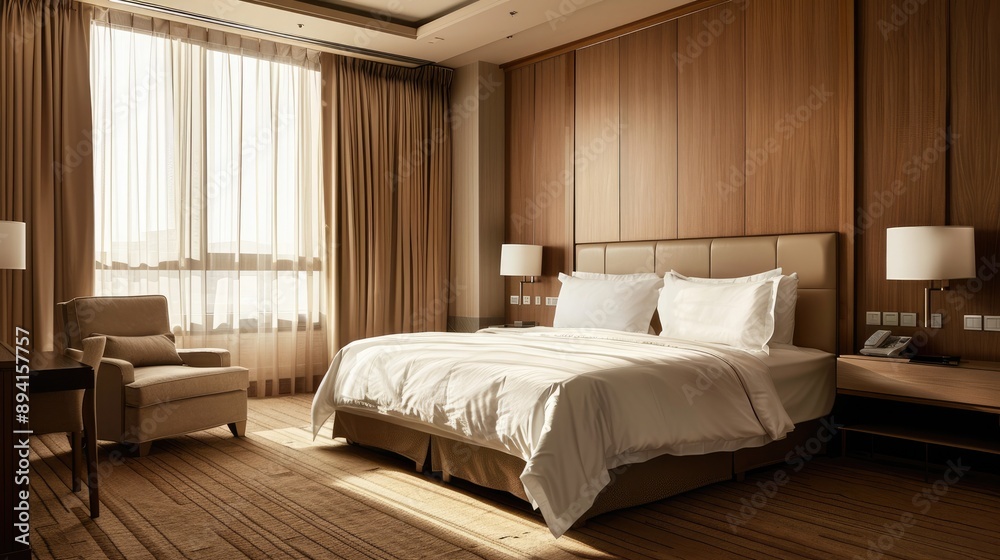 Sophisticated hotel room, blank area photo Sophisticated hotel room, blank area photo