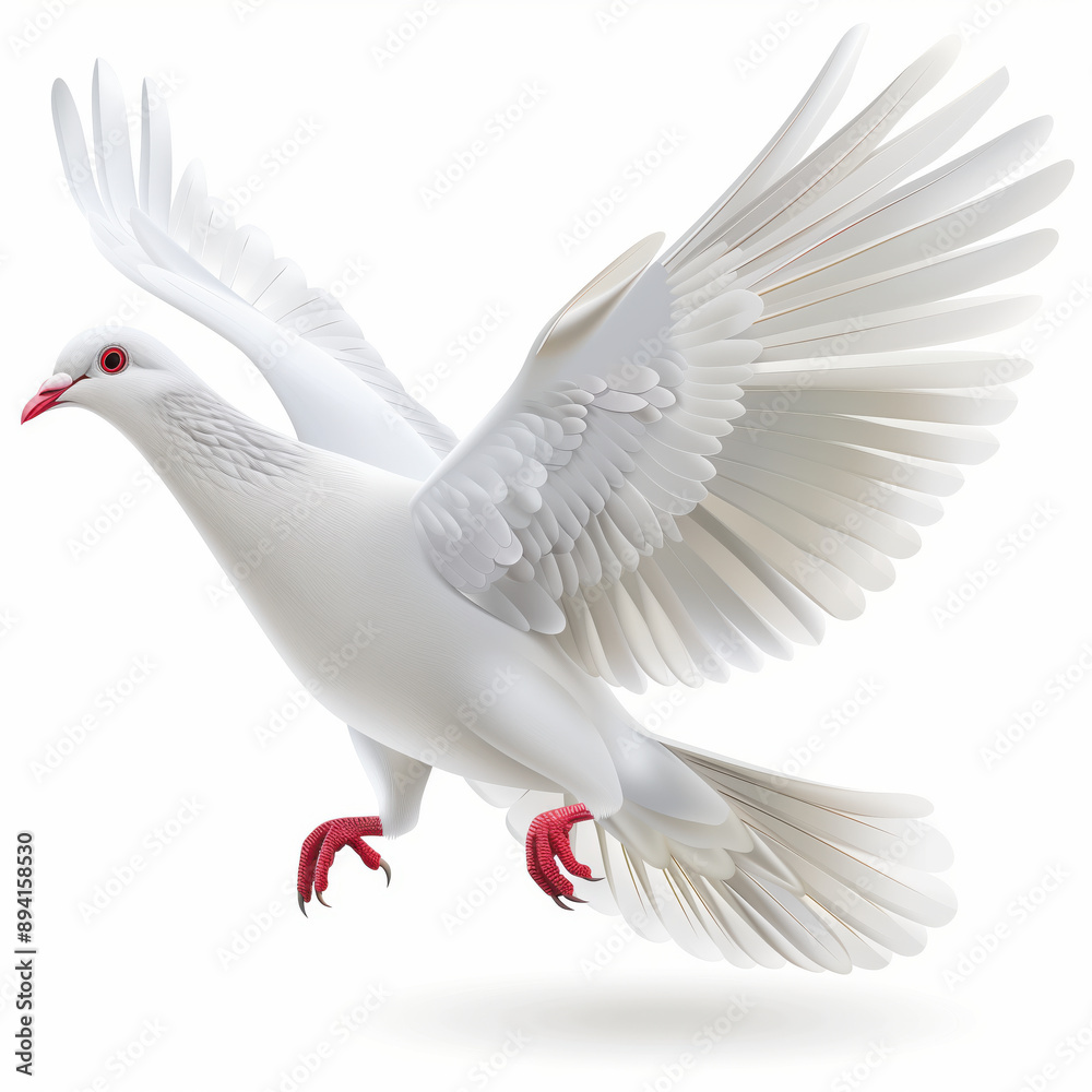 Fototapeta premium Pigeon isolated on white background.