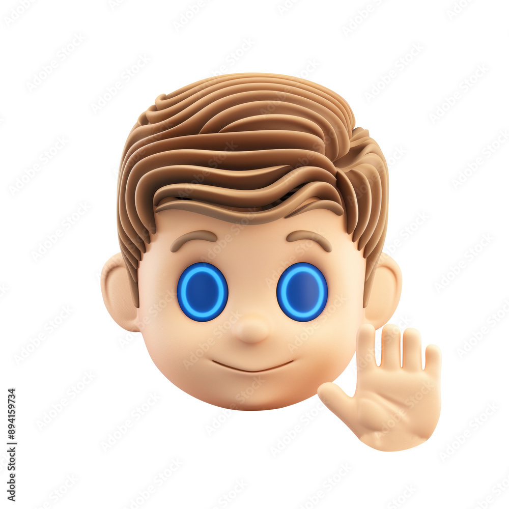 3D icon - boy with Fingerprint Sensor icon, on isolated transparent background 3D icon - boy with Fingerprint Sensor icon, on isolated transparent background