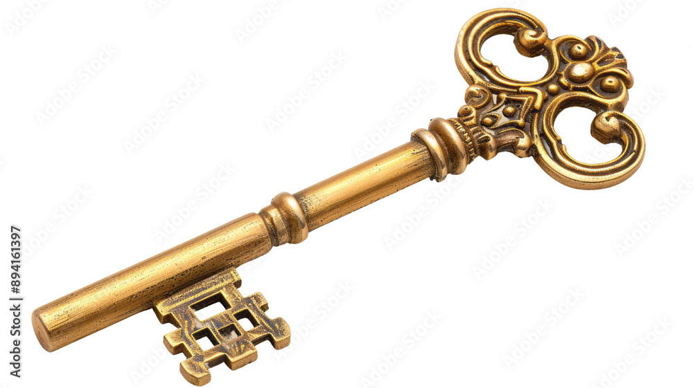 An ornate golden key with intricate designs, symbolizing the power to open doors of knowledge and success, isolated on a transparent background. An ornate golden key with intricate designs, symbolizing the power to open doors of knowledge and success, isolated on a transparent background.
