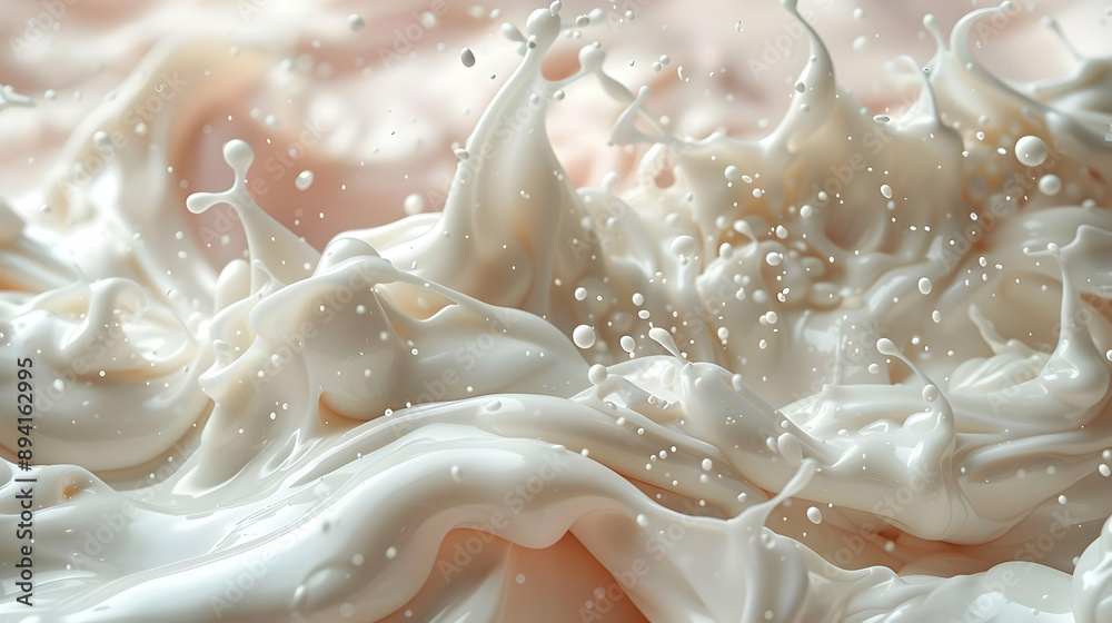 Creamy Milk Splash Abstract Creamy Milk Splash Abstract