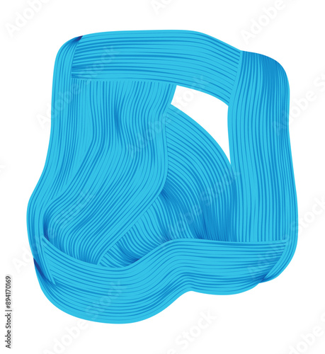 blue contemporary minimalist abstract art print