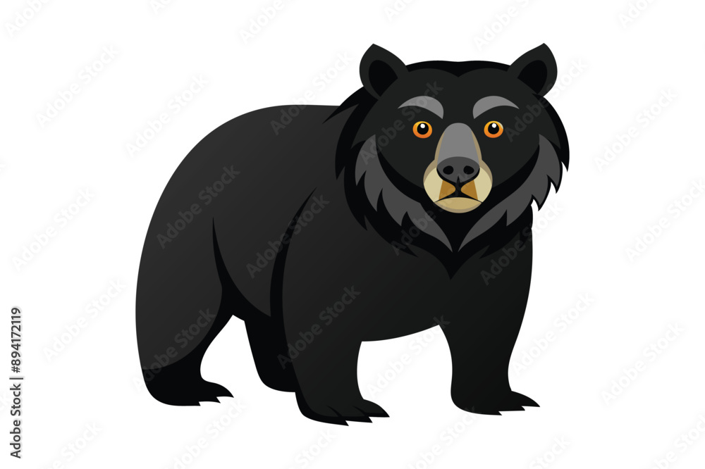 Fototapeta premium black bear silhouette vector image eps