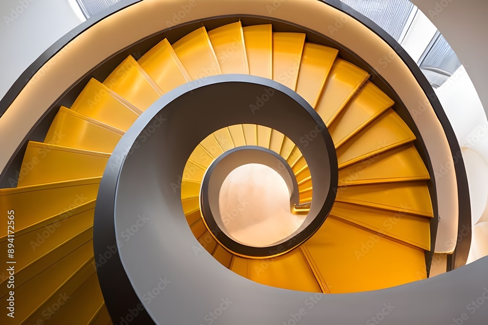 Fototapeta premium spiral staircase. building and architectural concept.