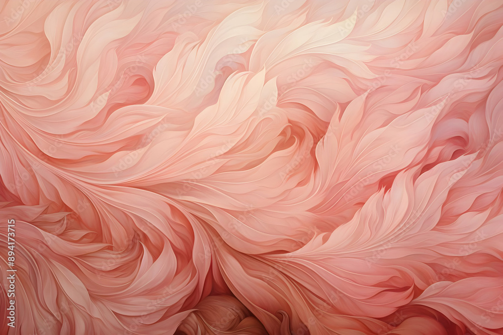 Abstract Pink Floral Swirls