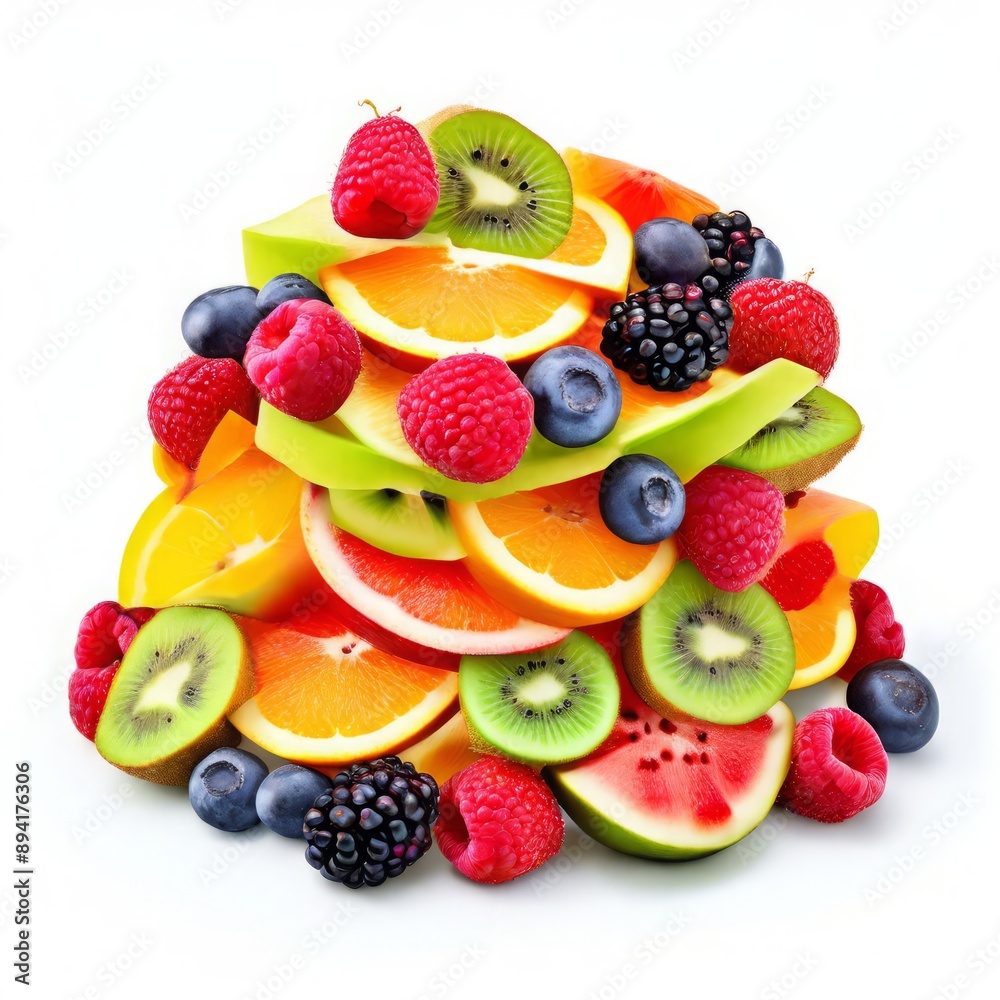 a stack of colorful fruit slices arranged neatly close up k uhd a stack of colorful fruit slices arranged neatly close up k uhd