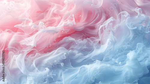 Abstract Pink and Blue Swirls