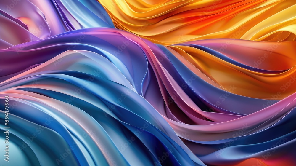 Smooth, flowing waves of color blending seamlessly Smooth, flowing waves of color blending seamlessly