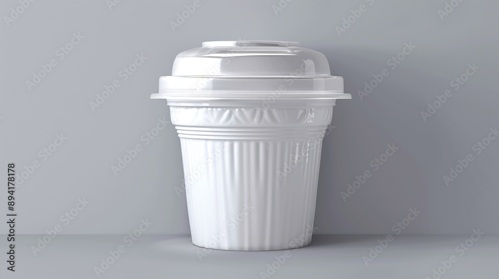 Transparent top-view bucket mockup for products like ice cream or paint, featuring plastic design. Transparent top-view bucket mockup for products like ice cream or paint, featuring plastic design.