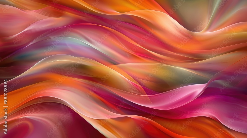 Smooth, flowing waves of color blending seamlessly