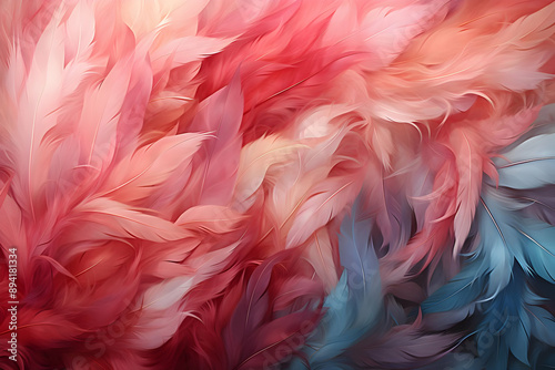 Pink and Blue Feather Texture