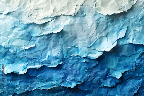 Wallpaper Mural Blue Crumpled Paper Texture Torontodigital.ca