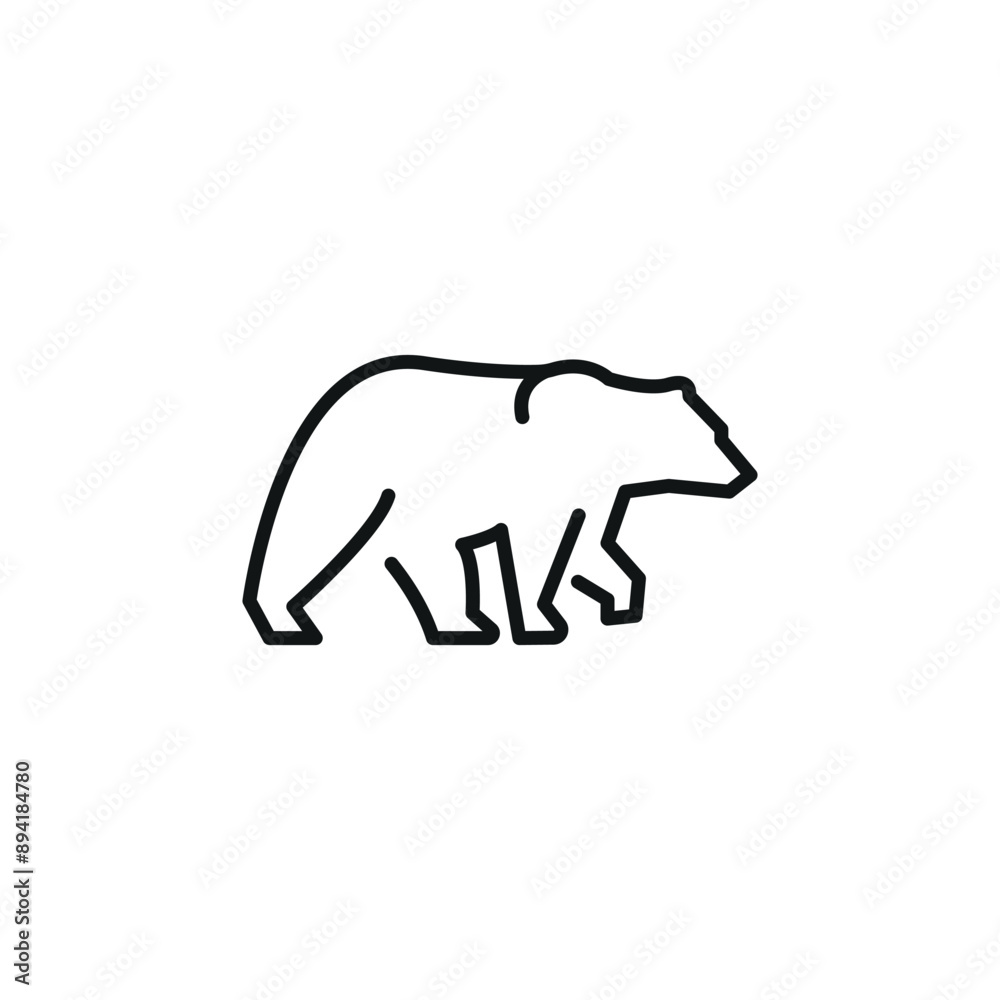 Obraz premium Bear market icon. Simple bear market icon for social media, app, and web design. Vector illustration.