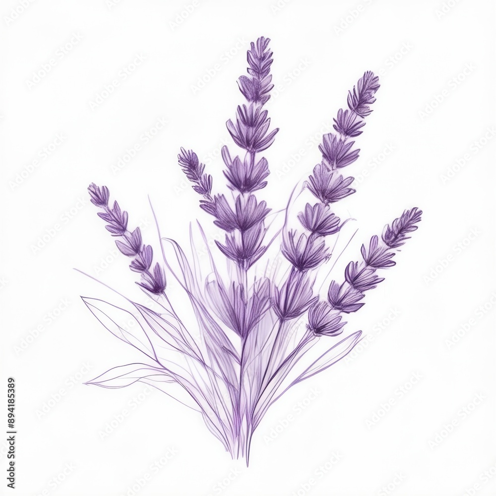 Naklejka premium Lavender flowers are fragrant purple flowers and beautiful.