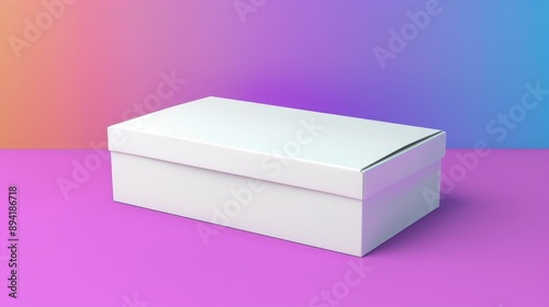 White box mockup with a seamless gradient background