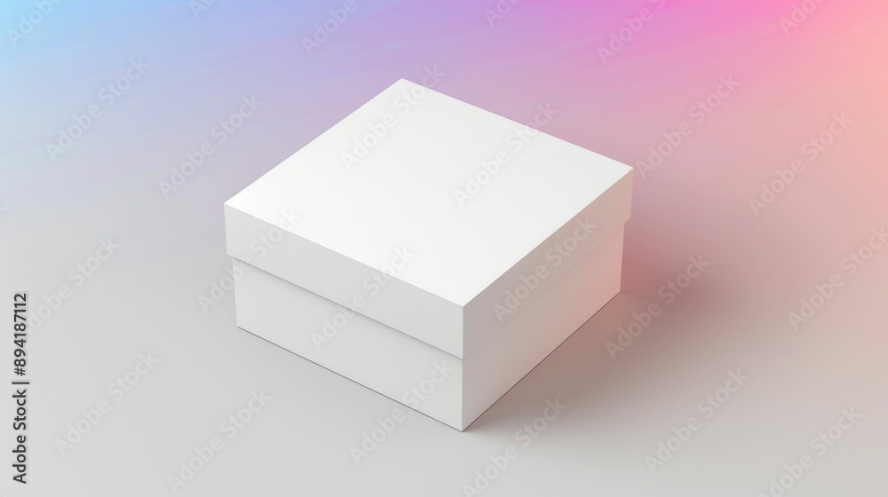 White box mockup with a seamless gradient background White box mockup with a seamless gradient background