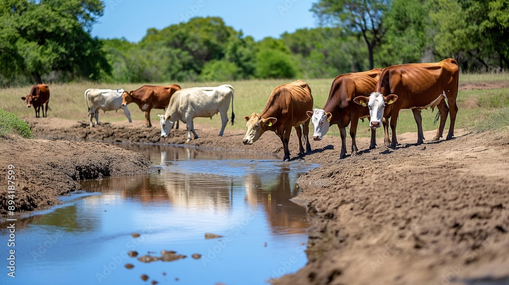 a dried-up pond, illustrating the struggle for survival in drought conditions. a dried-up pond, illustrating the struggle for survival in drought conditions.