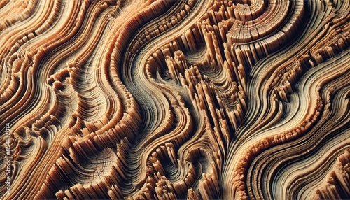 Abstract Wood Texture Background - Natural Pattern with Wavy Lines