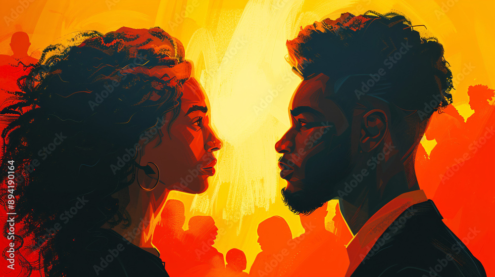 A Powerful Illustration Depicting Interracial Unity and Understanding A Powerful Illustration Depicting Interracial Unity and Understanding