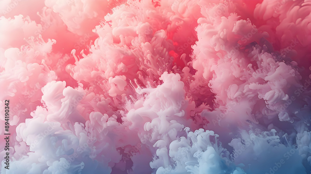 Abstract Pink & Blue Ink Swirls Abstract Pink & Blue Ink Swirls