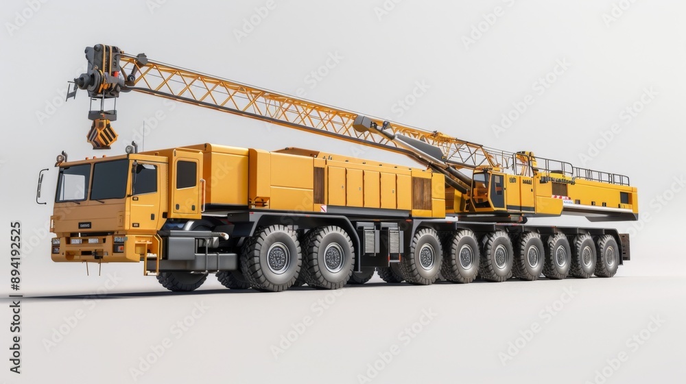 Yellow Construction Crane Truck. Yellow Construction Crane Truck.