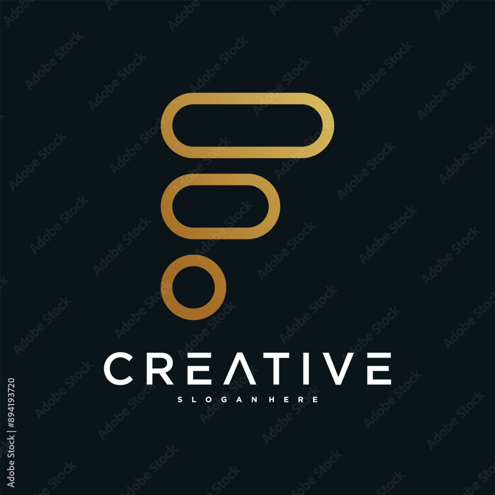 Creative abstract initial letter F logo design. Preamium Vector Creative abstract initial letter F logo design. Preamium Vector