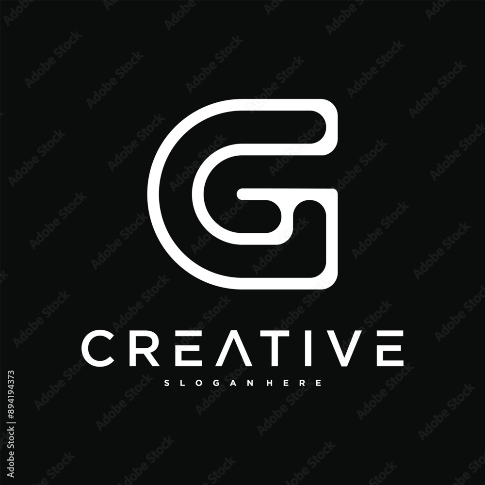 Fototapeta premium Creative abstract initial letter G logo design. Preamium Vector