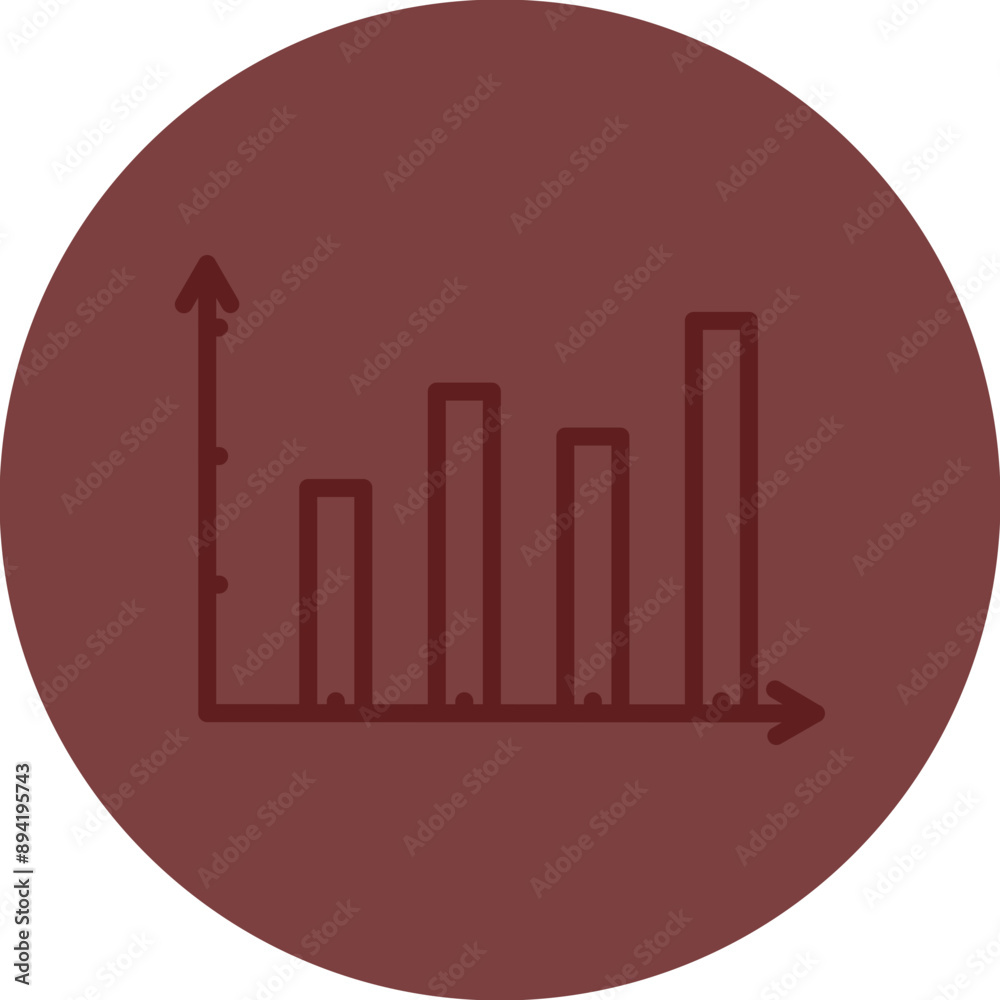Bar Chart Vector Line Maroon Circle Maroon Bar Chart Vector Line Maroon Circle Maroon