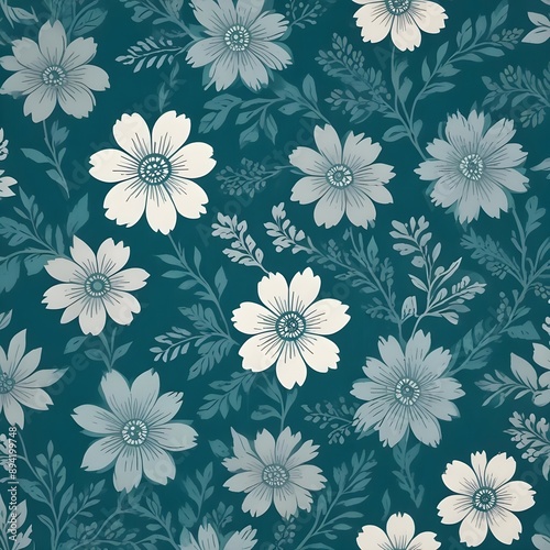 Floral Fusion Elegance Seamless Fabric Delight