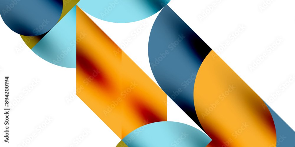 Tech minimal circular shapes geometric art. Vector modern circles Tech minimal circular shapes geometric art. Vector modern circles