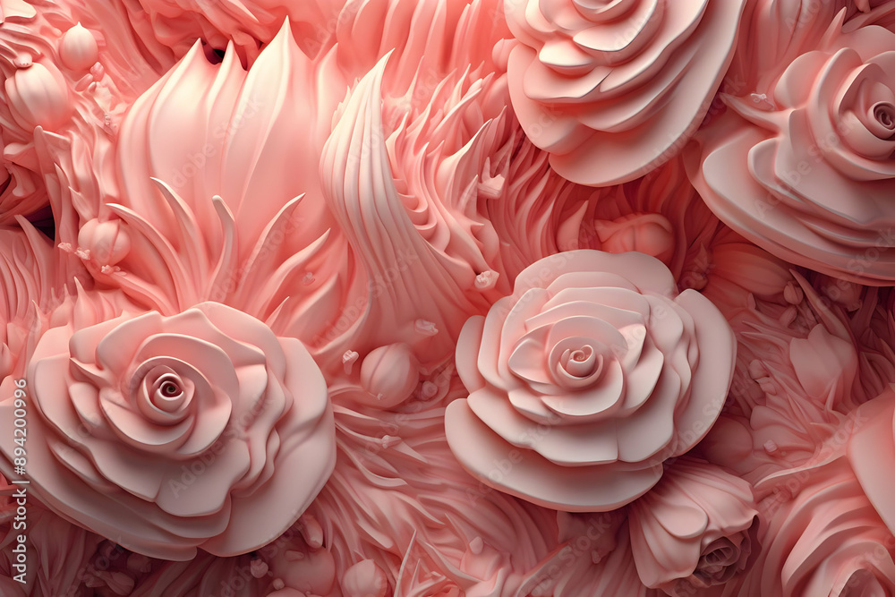 Abstract Pink Floral Background