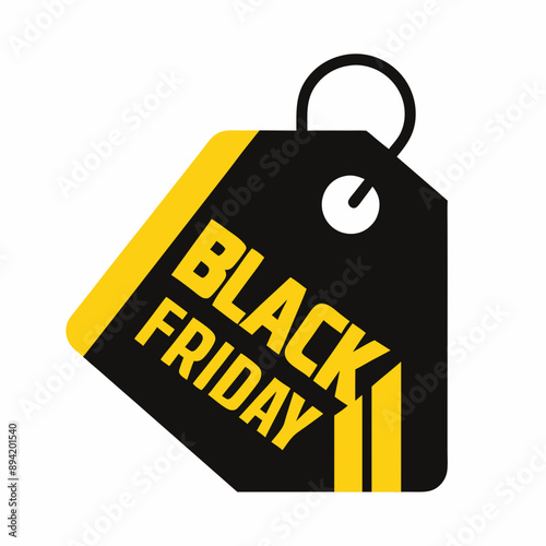 Vector illustration of Black Friday shopping frenzy with bold fonts and eye-catching designs perfect for promoting sales events
