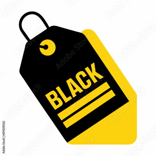 Vector illustration of Black Friday shopping frenzy with bold fonts and eye-catching designs perfect for promoting sales events