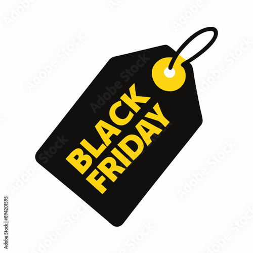 Vector illustration of Black Friday shopping frenzy with bold fonts and eye-catching designs perfect for promoting sales events