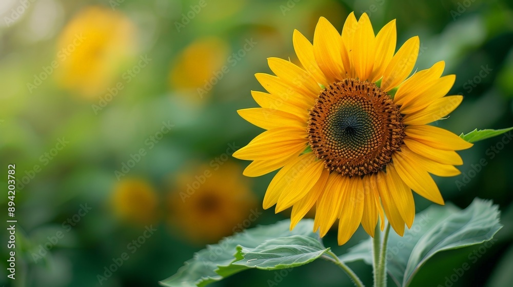 Close-up of a yellow sunflower with a detailed center Close-up of a yellow sunflower with a detailed center